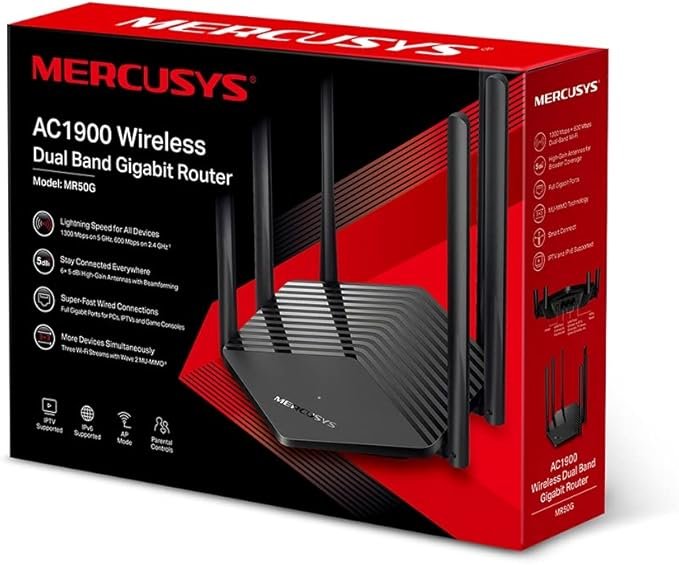 MERCUSYS AC1900 Wireless Dual Band Gigabit Router MR50G